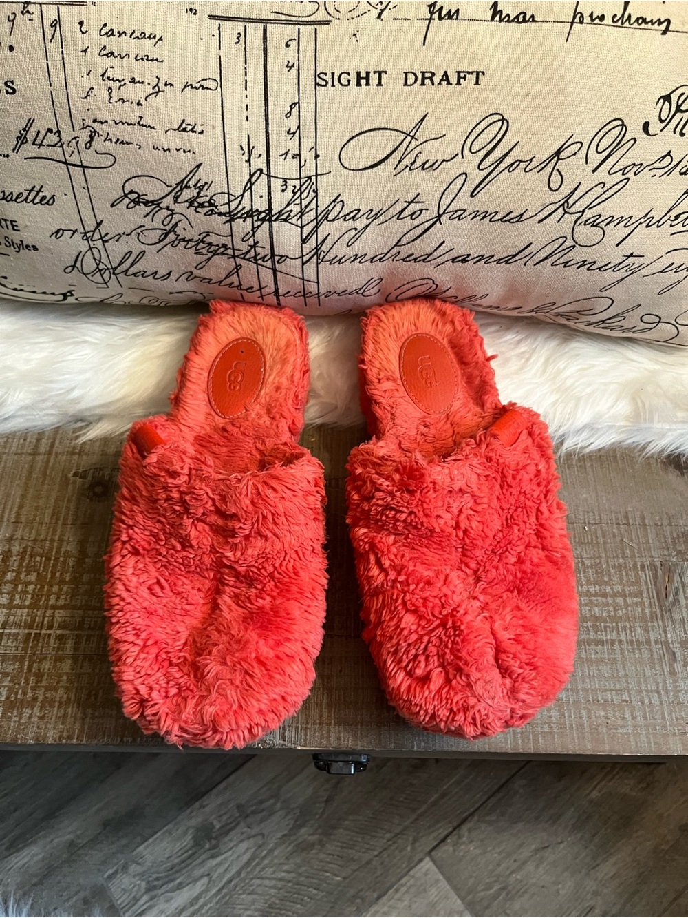 UGG Women's Fluffy Slide Slippers - Coral